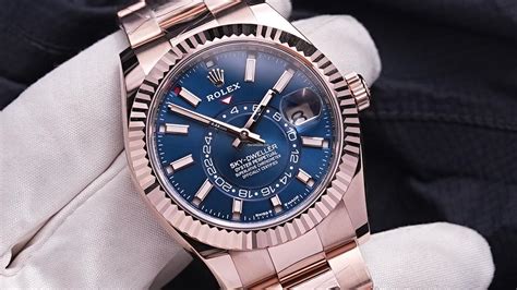 rolex sky dweller pink face|rolex blue dial sky dweller.